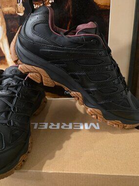 Merrell Men's Moab 3 Luxe Leather J500565 Black Gum PREMIUM Hiking Shoes Sz 10.5